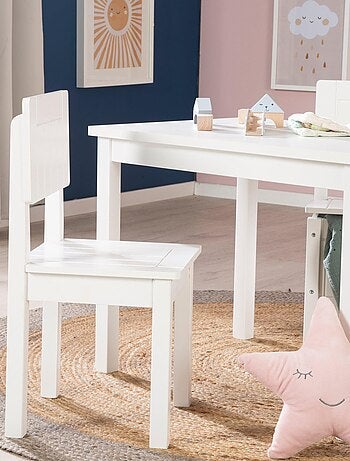 Sedia rustica per bambini in legno laccato bianco – da 2 a 10 anni "Roba