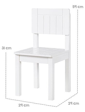 Sedia rustica per bambini in legno laccato bianco – da 2 a 10 anni "Roba
