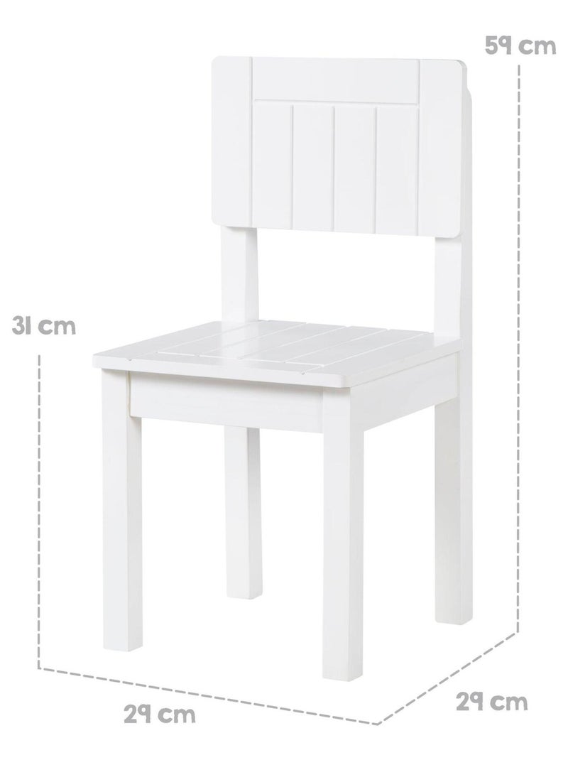 Sedia rustica per bambini in legno laccato bianco – da 2 a 10 anni "Roba" Bianco - Kiabi