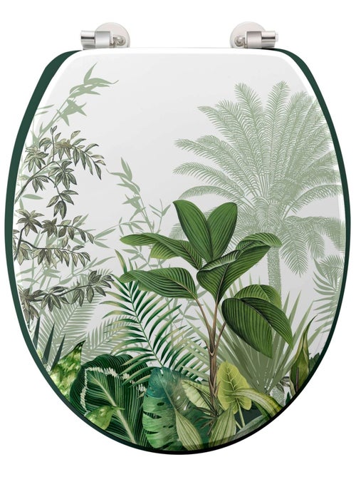 Sedile per WC con stampa tropicale e cerniere in metallo - Kiabi Sedile per WC con stampa tropicale e cerniere in metallo - Kiabi