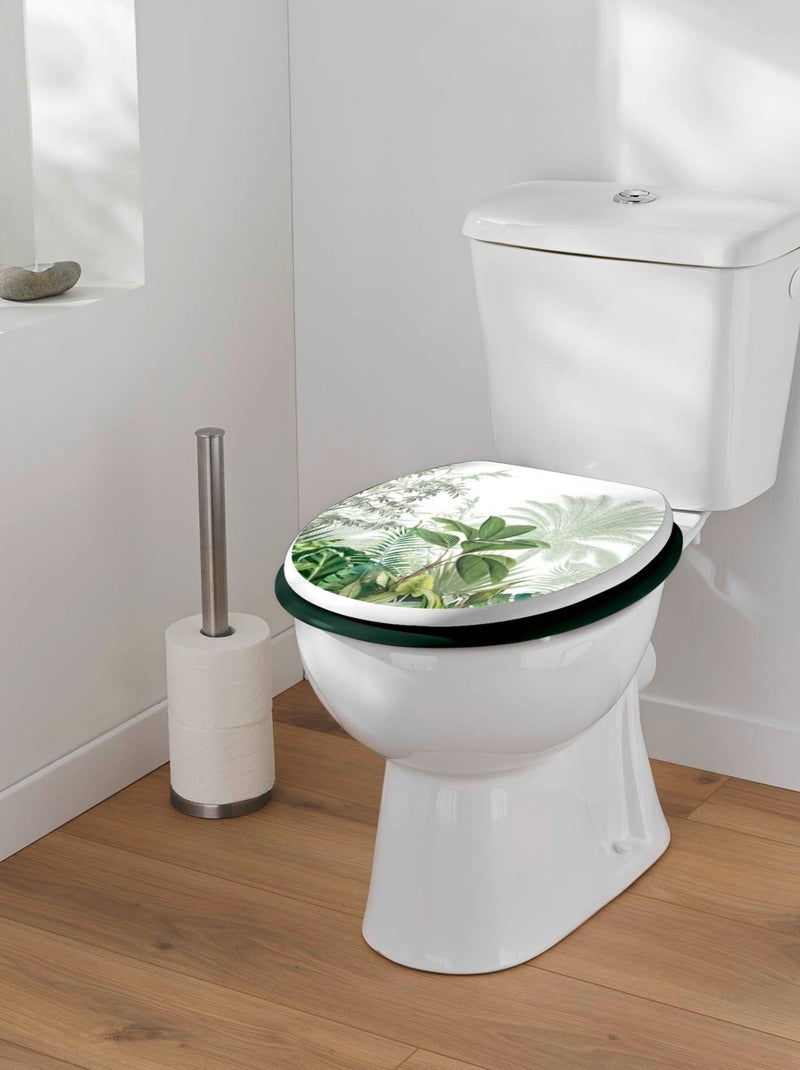 Sedile per WC con stampa tropicale e cerniere in metallo Verde - Kiabi