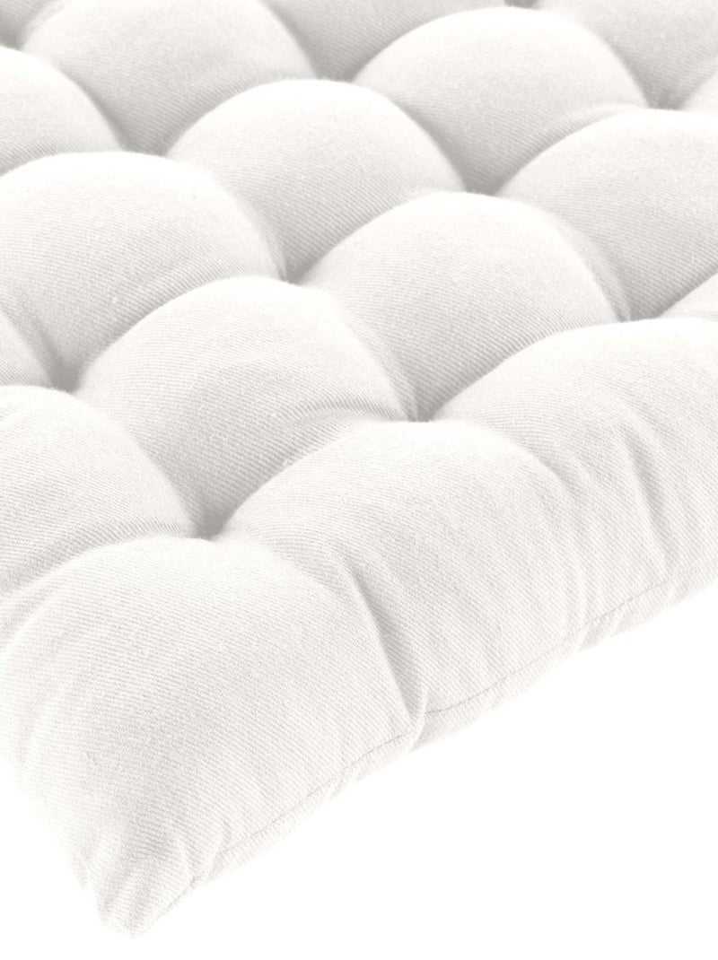 Seduta trapuntata in cotone e poliestere riciclato Bianco - Kiabi
