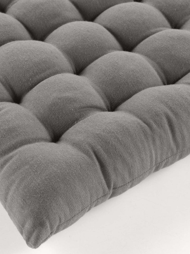 Seduta trapuntata in cotone e poliestere riciclato Grigio - Kiabi