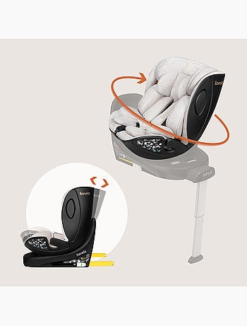 Seggiolino 40-105 cm LIONELO Moxie Next i-Size - ISOFIX - 0-4 anni - Tessuto in bambù