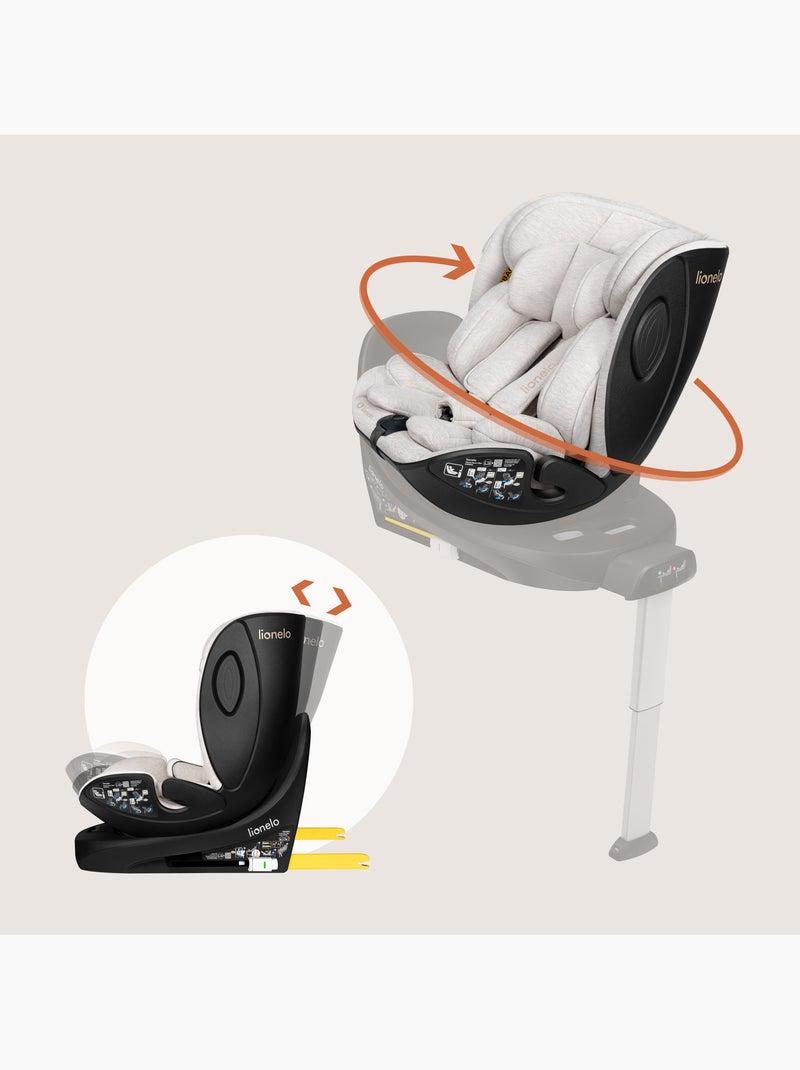 Seggiolino 40-105 cm LIONELO Moxie Next i-Size - ISOFIX - 0-4 anni - Tessuto in bambù Beige - Kiabi