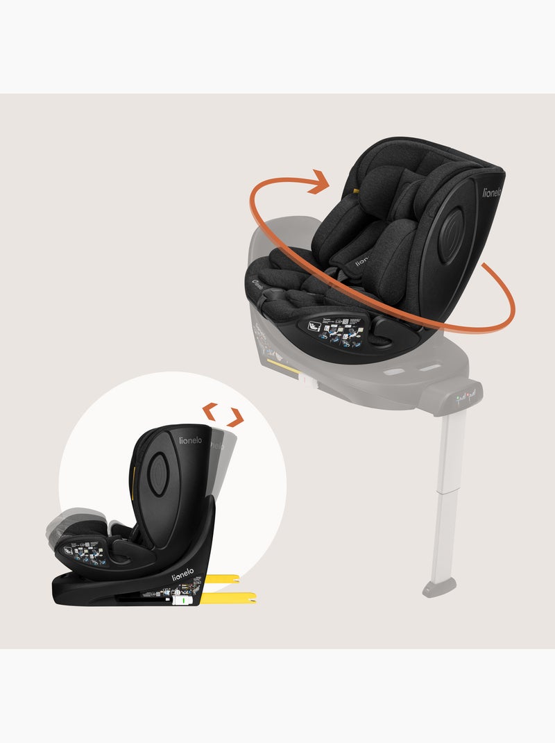 Seggiolino 40-105 cm LIONELO Moxie Next i-Size - ISOFIX - 0-4 anni - Tessuto in bambù Nero - Kiabi