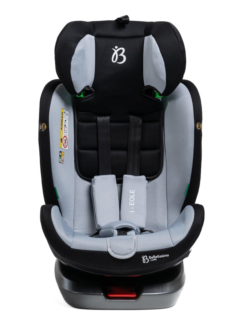 Seggiolino auto - girevole a 360° - Taglia I 40-150 cm - Gruppo 0+/1/2/3 - Isofix - EOLE Grigio antracite - Kiabi