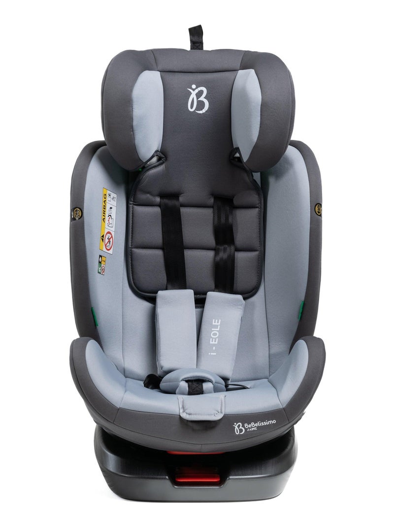 Seggiolino auto - girevole a 360° - Taglia I 40-150 cm - Gruppo 0+/1/2/3 - Isofix - EOLE Grigio - Kiabi