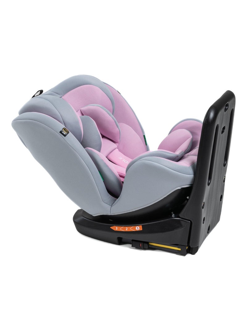 Seggiolino auto - girevole a 360° - Taglia I 40-150 cm - Gruppo 0+/1/2/3 - Isofix - EOLE Rosa - Kiabi