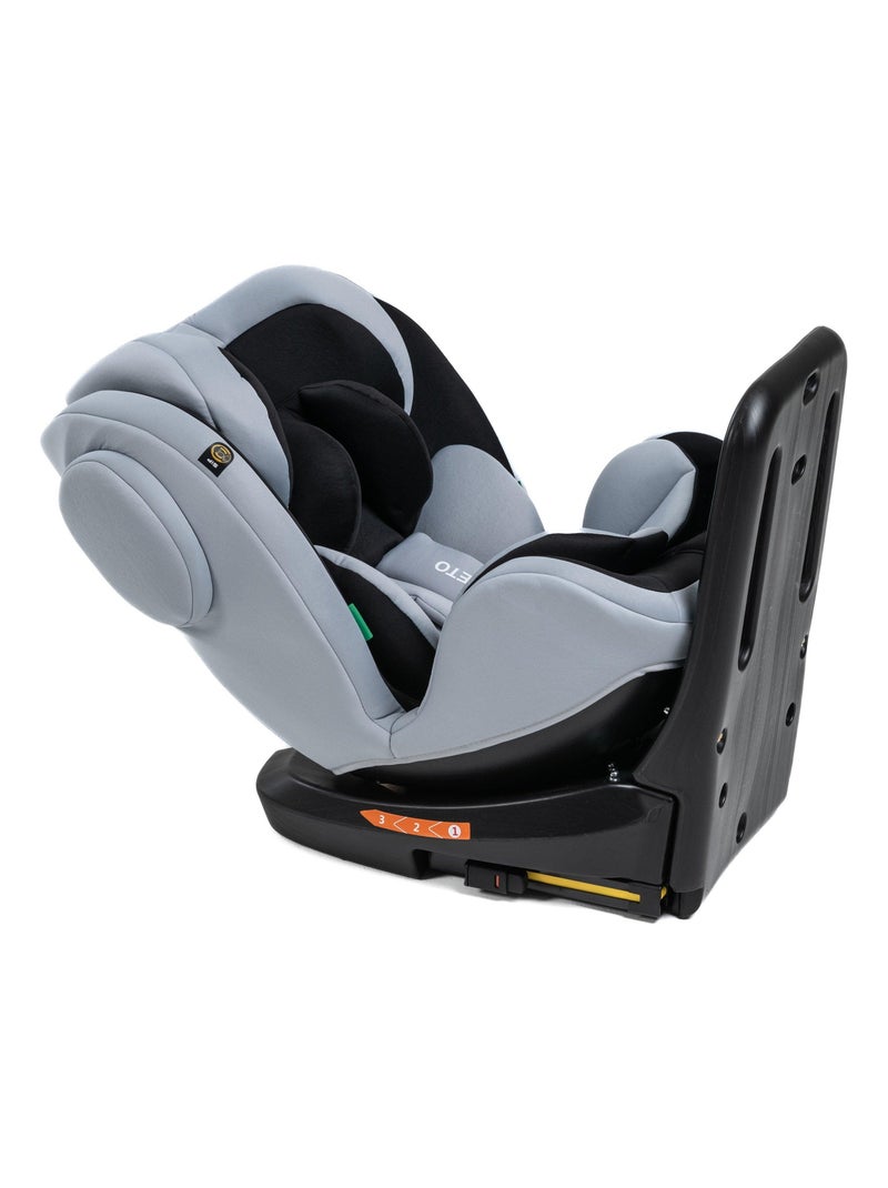 Seggiolino auto - girevole a 360° - Taglia I 40-150 cm - Gruppo 0+/1/2/3 - Isofix - Leto Grigio antracite - Kiabi