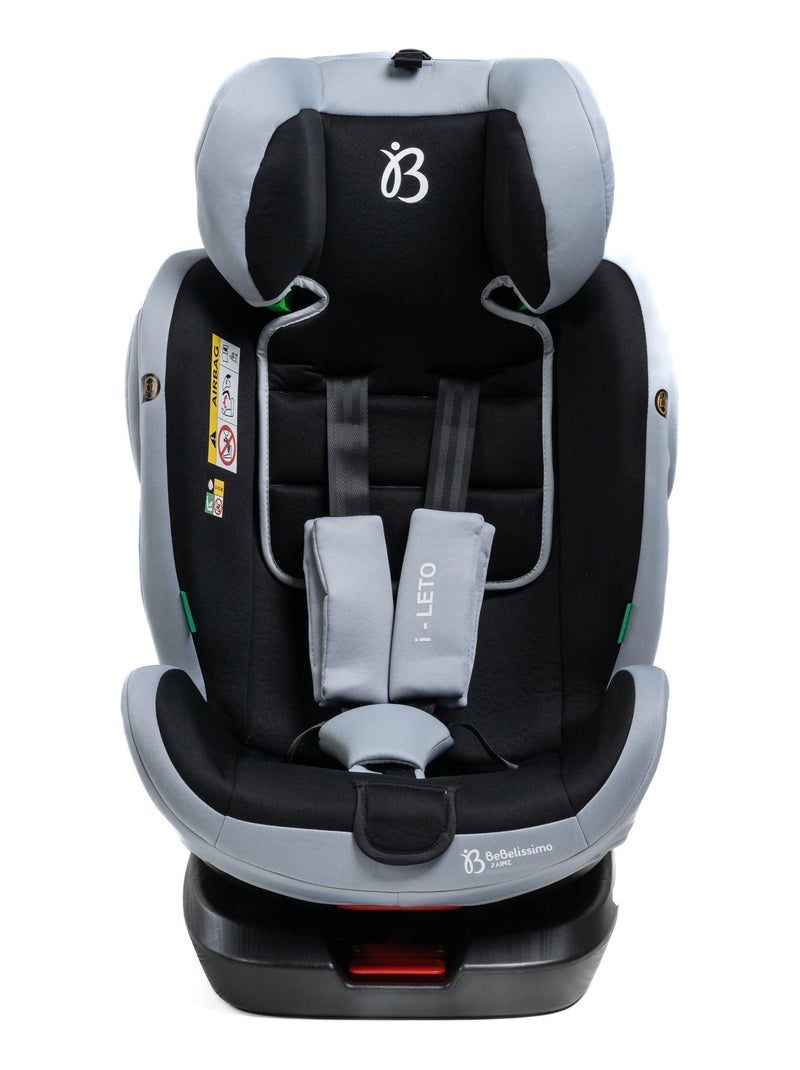 Seggiolino auto - girevole a 360° - Taglia I 40-150 cm - Gruppo 0+/1/2/3 - Isofix - Leto Grigio antracite - Kiabi