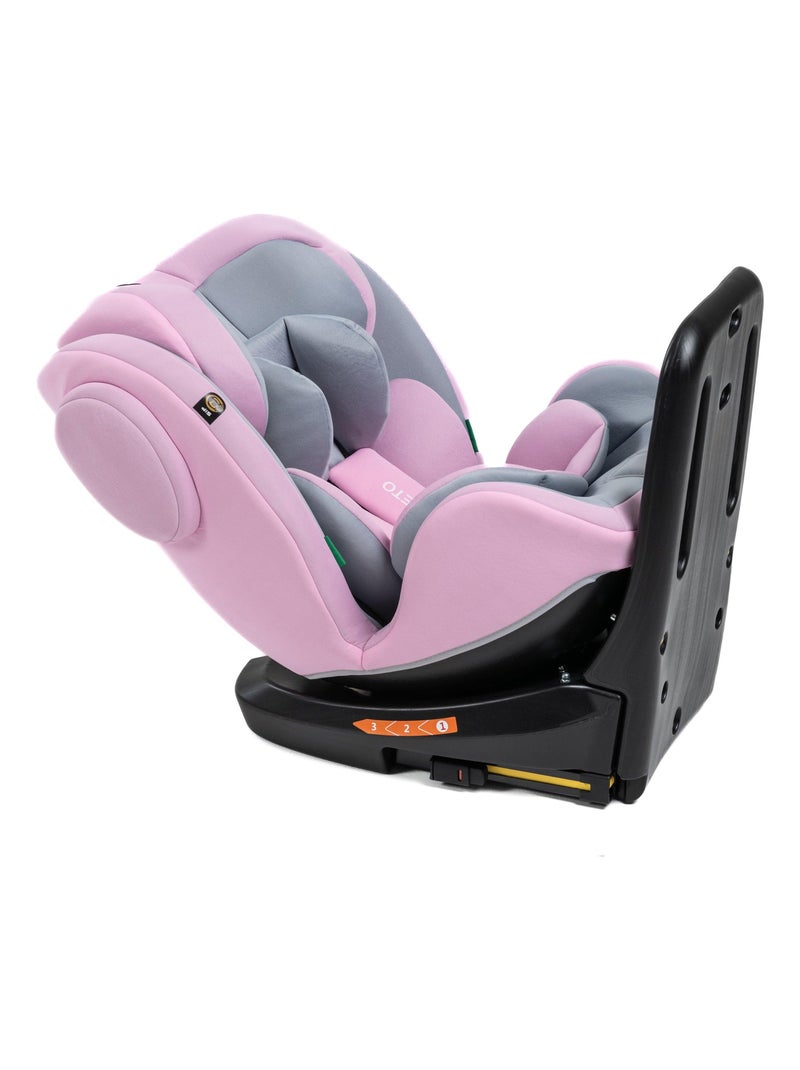 Seggiolino auto - girevole a 360° - Taglia I 40-150 cm - Gruppo 0+/1/2/3 - Isofix - Leto Rosa - Kiabi