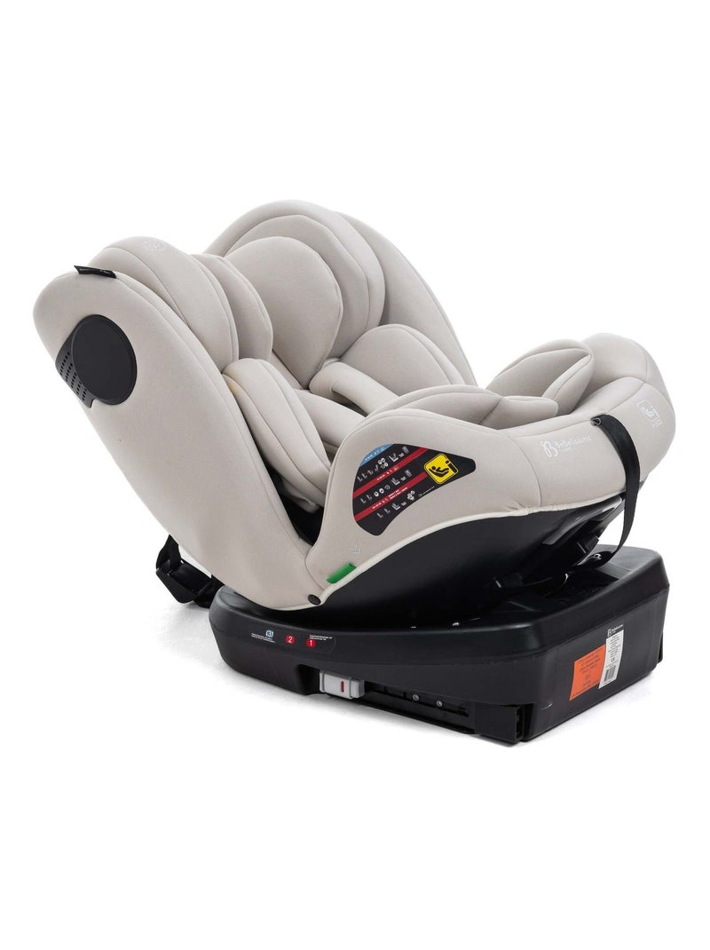 Seggiolino auto - girevole a 360° - Taglia I 40-150 cm  - Isofix - EVOL Beige/Bianco - Kiabi