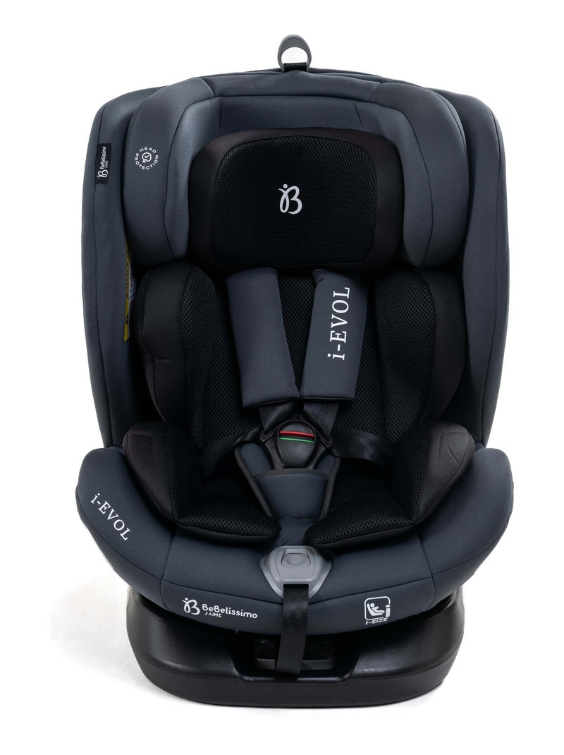 Seggiolino auto - girevole a 360° - Taglia I 40-150 cm  - Isofix - EVOL Grigio antracite - Kiabi