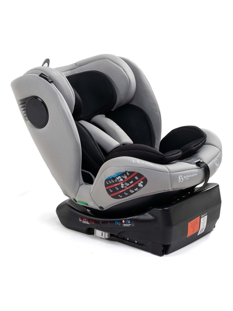 Seggiolino auto - girevole a 360° - Taglia I 40-150 cm  - Isofix - EVOL Grigio argentato - Kiabi