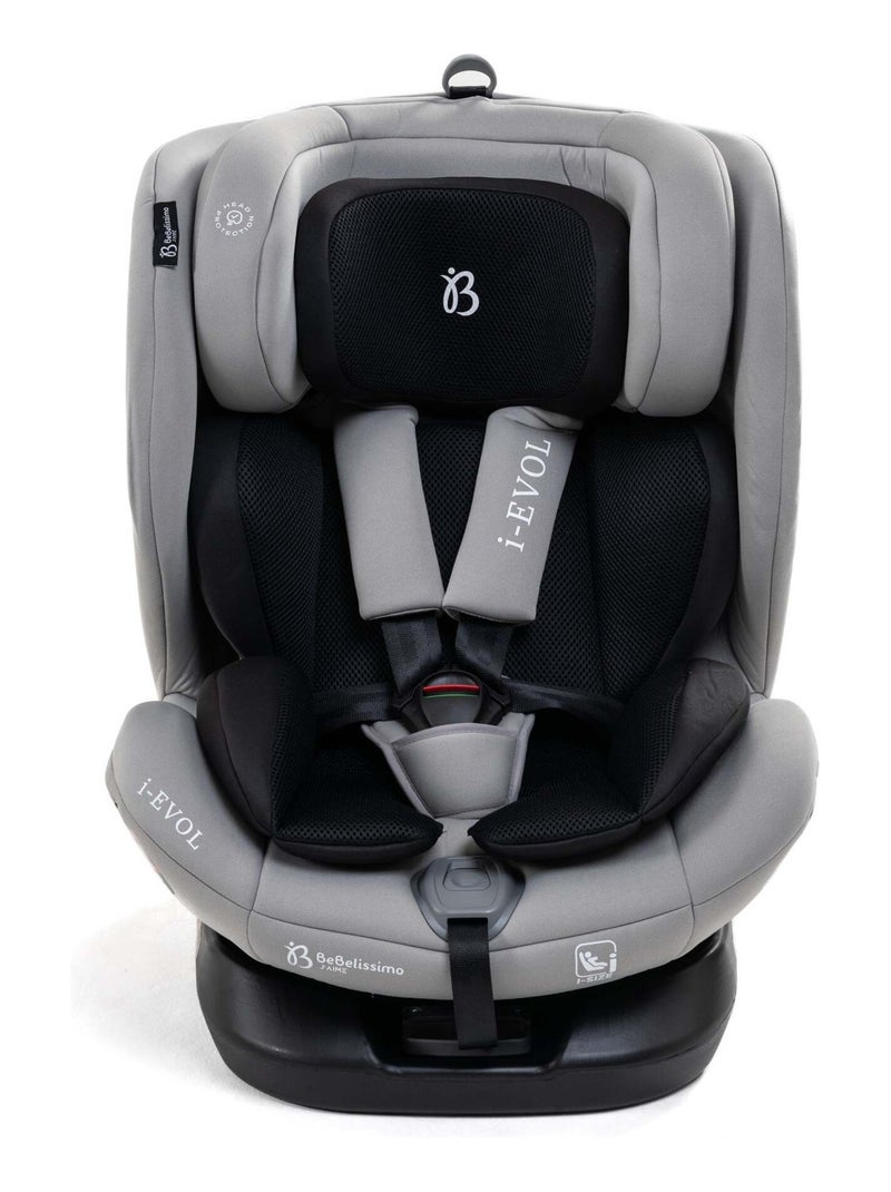 Seggiolino auto - girevole a 360° - Taglia I 40-150 cm  - Isofix - EVOL Grigio argentato - Kiabi