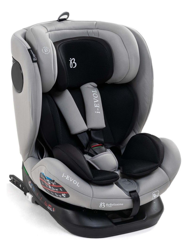 Seggiolino auto - girevole a 360° - Taglia I 40-150 cm  - Isofix - EVOL Grigio argentato - Kiabi