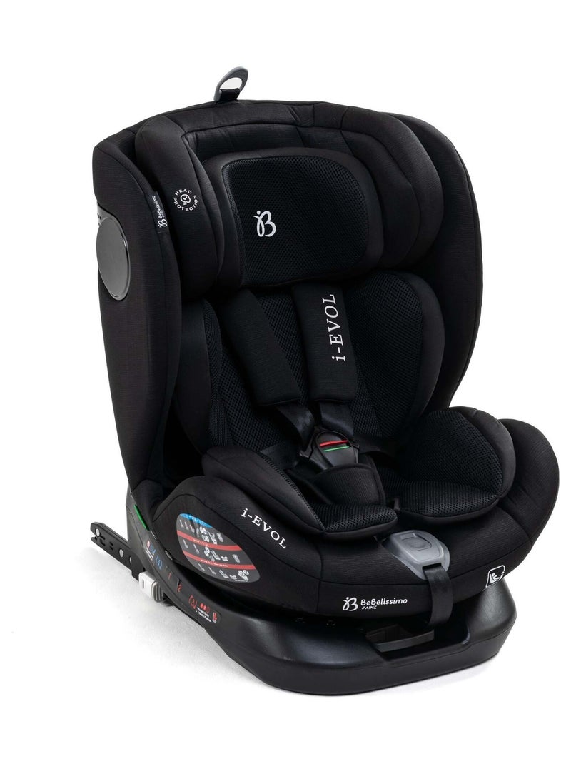 Seggiolino auto - girevole a 360° - Taglia I 40-150 cm  - Isofix - EVOL Nero - Kiabi