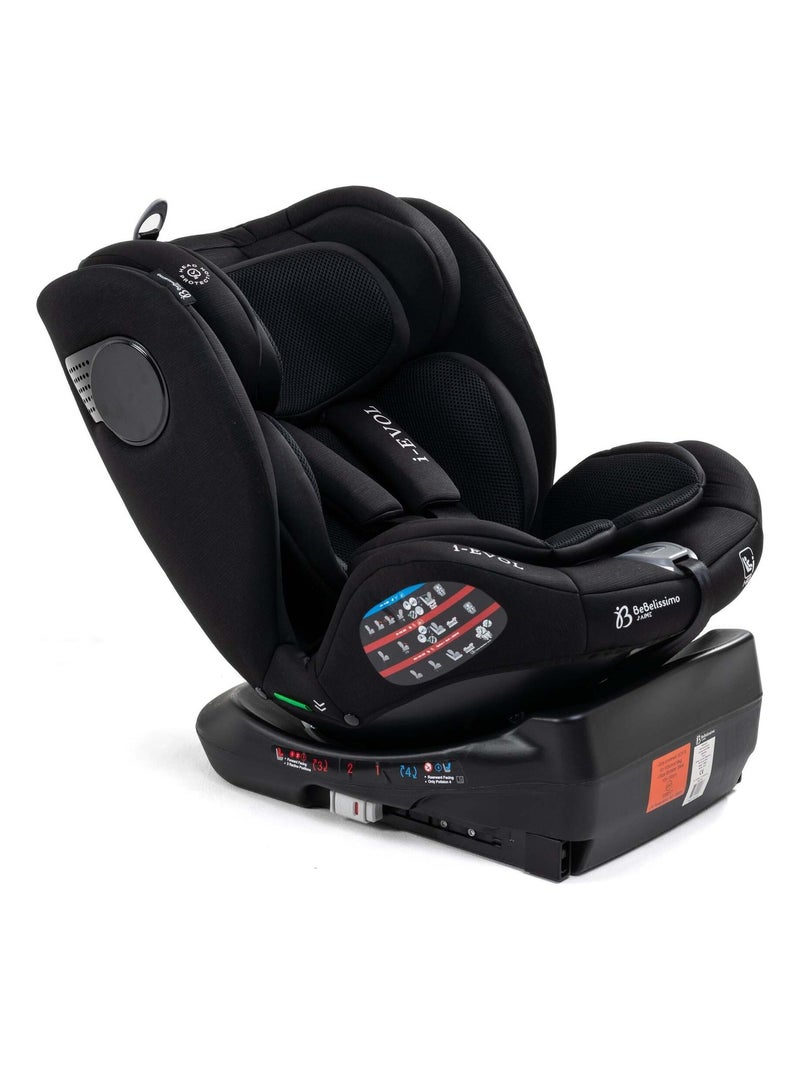 Seggiolino auto - girevole a 360° - Taglia I 40-150 cm  - Isofix - EVOL Nero - Kiabi