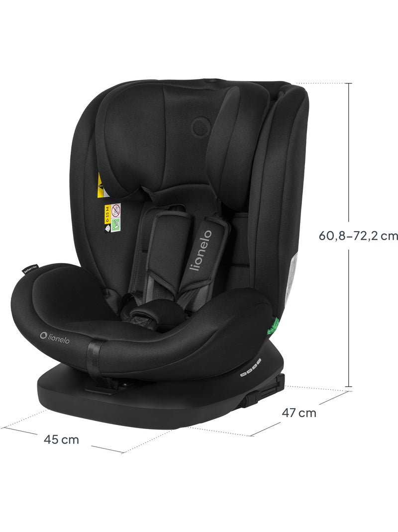 Seggiolino Auto 360° LIONELO Bastiaan i-Size - ISOFIX - 40-150 cm - SideProtect Nero - Kiabi