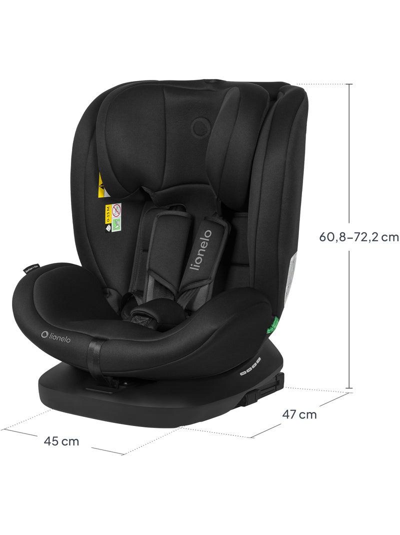 Seggiolino Auto 360° LIONELO Bastiaan i-Size - ISOFIX - 40-150 cm - SideProtect Nero Grigio - Kiabi