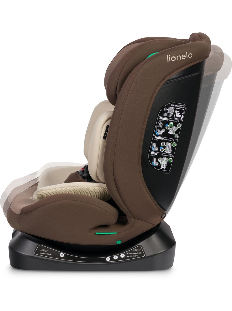 Seggiolino auto 40-150 cm LIONELO Aart i-Size - Regolazione dell'inclinazione - Categorie 0+/1/2/3 Marrone cappuccino - Kiabi
