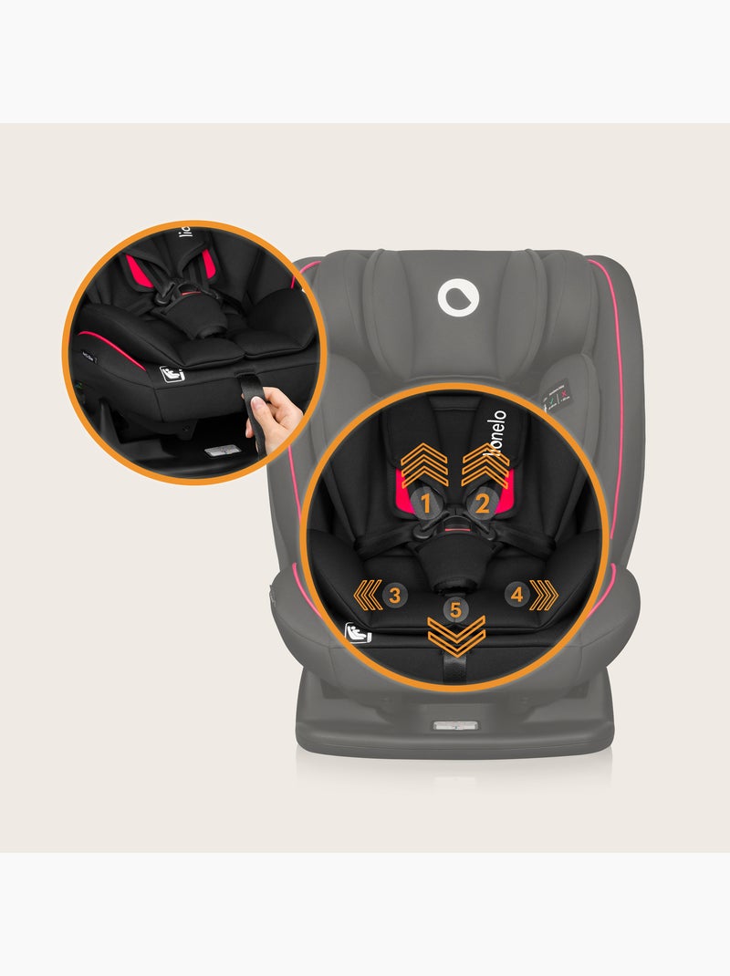 Seggiolino auto 40-150 cm LIONELO Aart i-Size - Regolazione dell'inclinazione - Categorie 0+/1/2/3 Nero - Kiabi