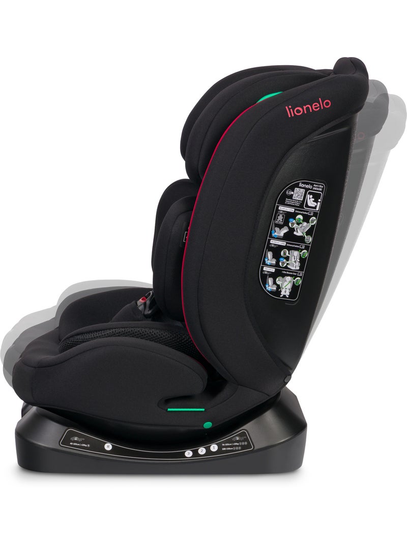 Seggiolino auto 40-150 cm LIONELO Aart i-Size - Regolazione dell'inclinazione - Categorie 0+/1/2/3 Nero Rosso - Kiabi