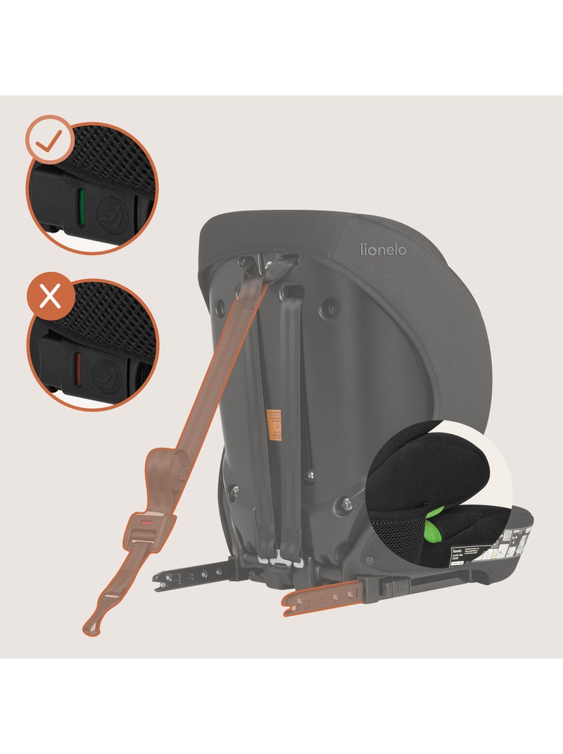 Seggiolino auto convertibile LIONELO Levi Fix i-Size - ISOFIX - 76-150 cm - Gruppo 1/2/3 Nero - Kiabi