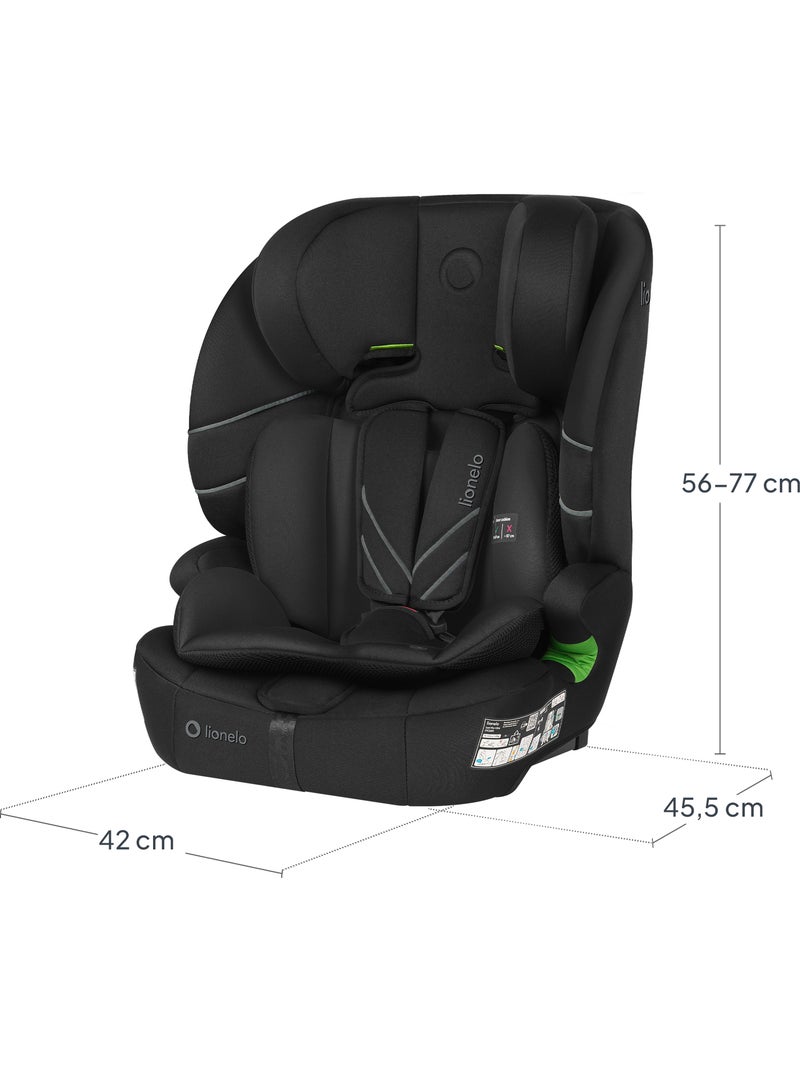 Seggiolino auto convertibile LIONELO Levi Fix i-Size - ISOFIX - 76-150 cm - Gruppo 1/2/3 Nero - Kiabi
