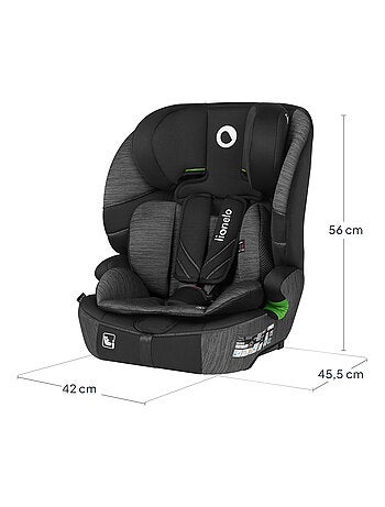 Seggiolino auto convertibile LIONELO Levi Fix i-Size - ISOFIX - 76-150 cm - Gruppo 1/2/3