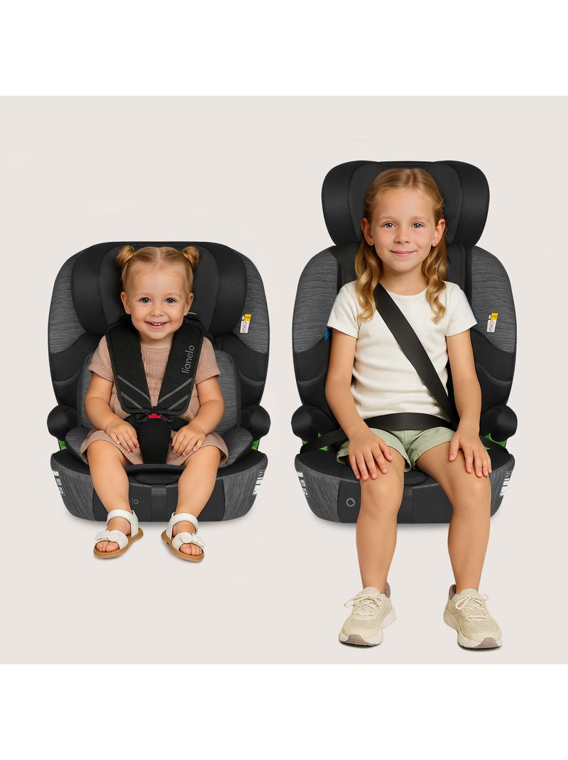 Seggiolino auto convertibile LIONELO Levi Fix i-Size - ISOFIX - 76-150 cm - Gruppo 1/2/3 Nero Grigio - Kiabi