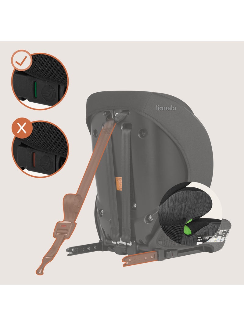 Seggiolino auto convertibile LIONELO Levi Fix i-Size - ISOFIX - 76-150 cm - Gruppo 1/2/3 Nero Grigio - Kiabi