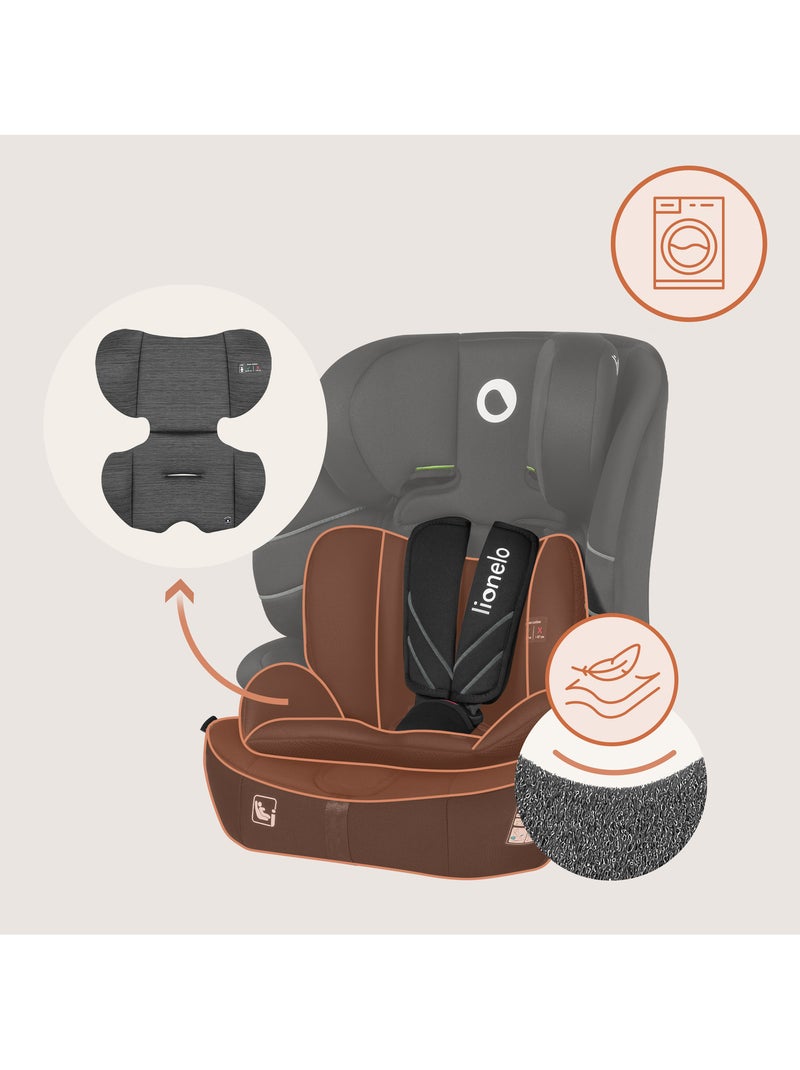 Seggiolino auto convertibile LIONELO Levi Fix i-Size - ISOFIX - 76-150 cm - Gruppo 1/2/3 Nero Grigio - Kiabi