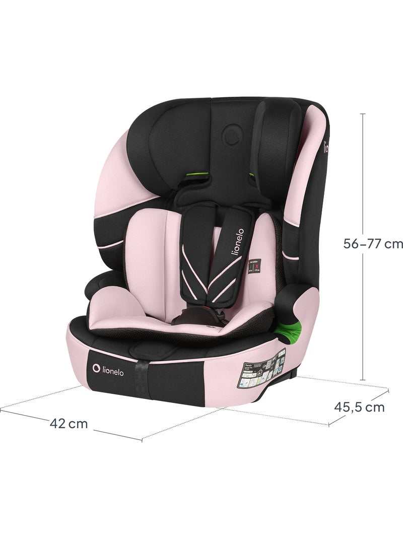 Seggiolino auto convertibile LIONELO Levi Fix i-Size - ISOFIX - 76-150 cm - Gruppo 1/2/3 Nero Rosa - Kiabi