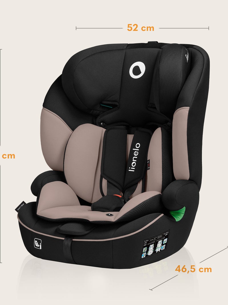 Seggiolino auto convertibile LIONELO Levi i-Size - 76-150 cm - Gruppo 1/2/3 Beige/Nero - Kiabi