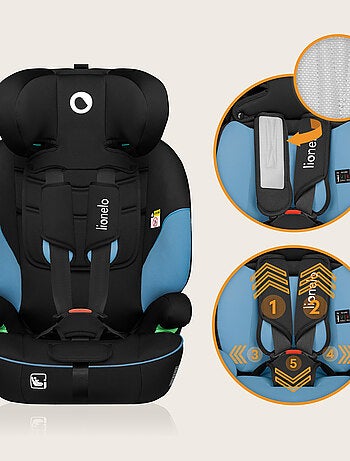 Seggiolino auto convertibile LIONELO Levi i-Size - 76-150 cm - Gruppo 1/2/3