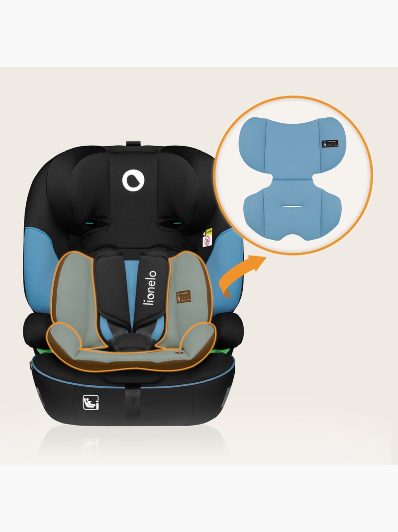 Seggiolino auto convertibile LIONELO Levi i-Size - 76-150 cm - Gruppo 1/2/3 Blu Nero - Kiabi
