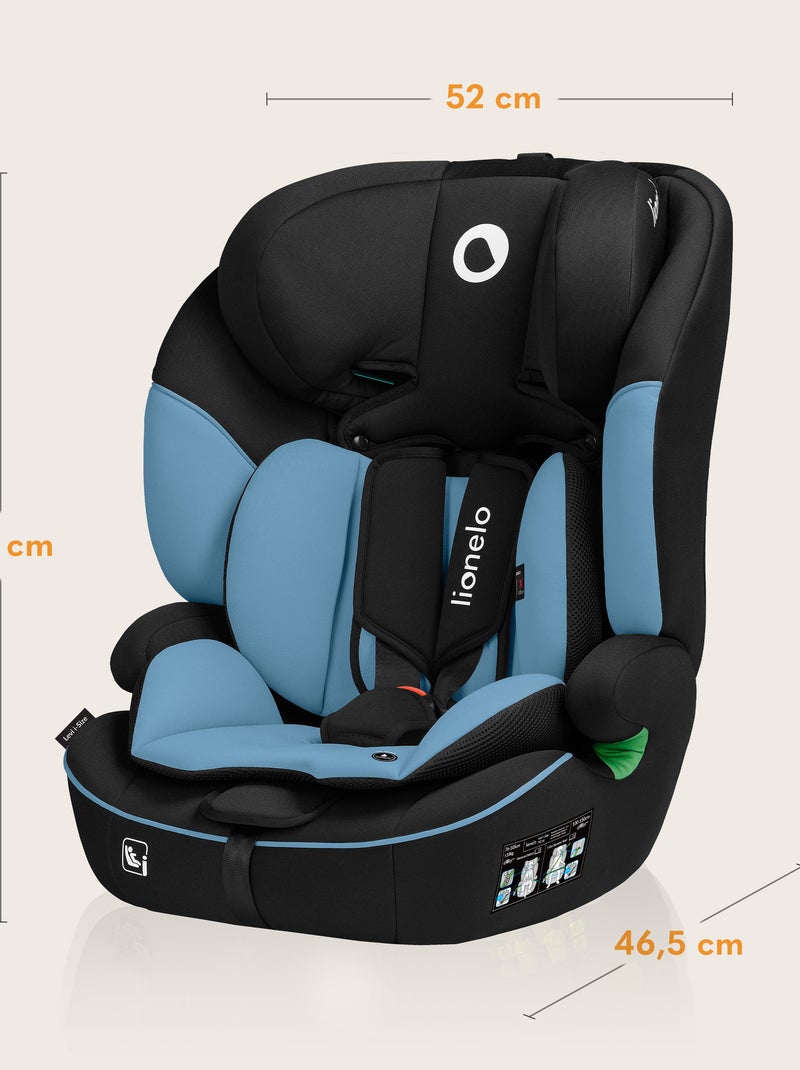 Seggiolino auto convertibile LIONELO Levi i-Size - 76-150 cm - Gruppo 1/2/3 Blu Nero - Kiabi