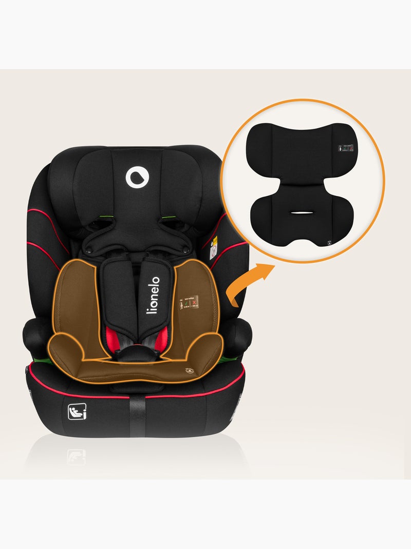 Seggiolino auto convertibile LIONELO Levi i-Size - 76-150 cm - Gruppo 1/2/3 Nero Rosso - Kiabi