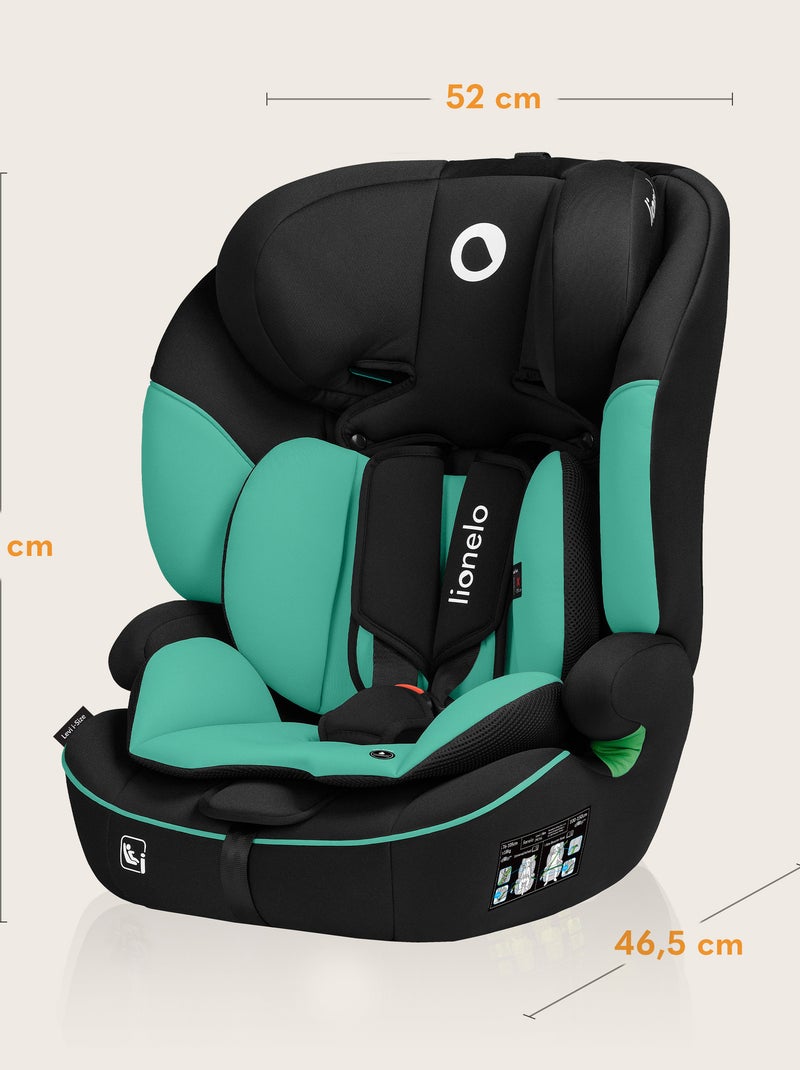 Seggiolino auto convertibile LIONELO Levi i-Size - 76-150 cm - Gruppo 1/2/3 Nero Verde - Kiabi