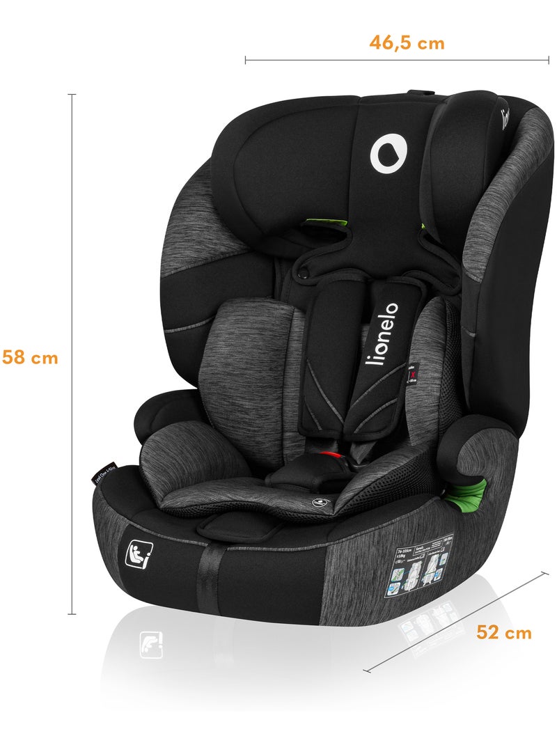 Seggiolino auto evolutivo LIONELO Levi One i-Size - 76-150 cm - Gruppo 1/2/3 Nero Grigio antracite - Kiabi