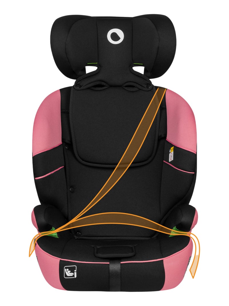 Seggiolino auto evolutivo LIONELO Levi One i-Size - 76-150 cm - Gruppo 1/2/3 Nero Rosa Nero - Kiabi