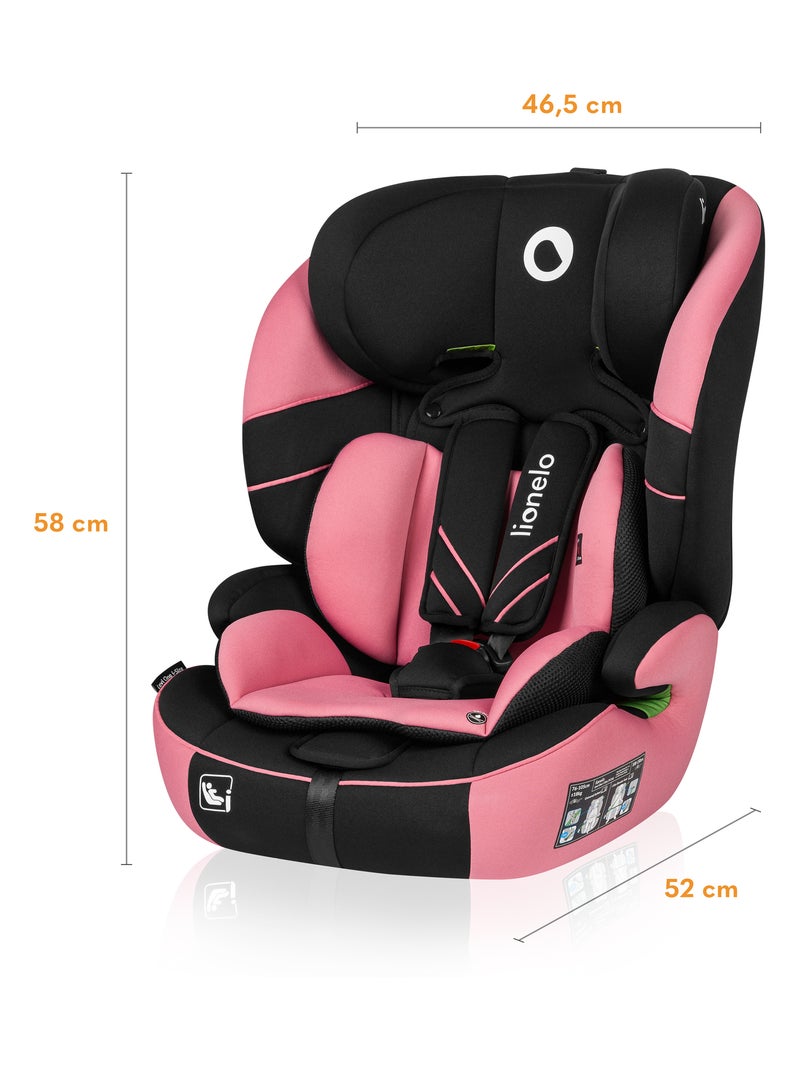 Seggiolino auto evolutivo LIONELO Levi One i-Size - 76-150 cm - Gruppo 1/2/3 Nero Rosa Nero - Kiabi
