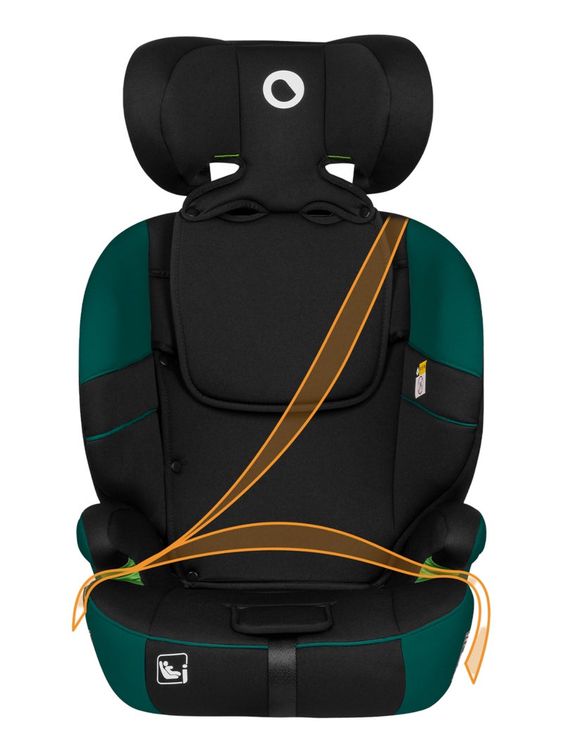 Seggiolino auto evolutivo LIONELO Levi One i-Size - 76-150 cm - Gruppo 1/2/3 Nero Verde Nero - Kiabi