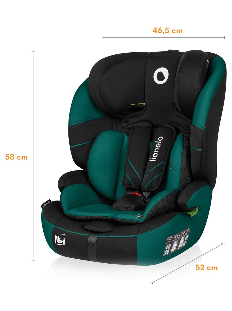 Seggiolino auto evolutivo LIONELO Levi One i-Size - 76-150 cm - Gruppo 1/2/3 Nero Verde Nero - Kiabi