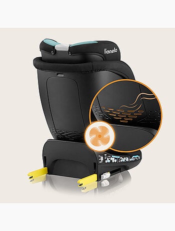 Seggiolino auto LIONELO 360° Navy i-Size - ISOFIX - Rivestimento ventilato - 40-150 cm - 0+/1/2/3