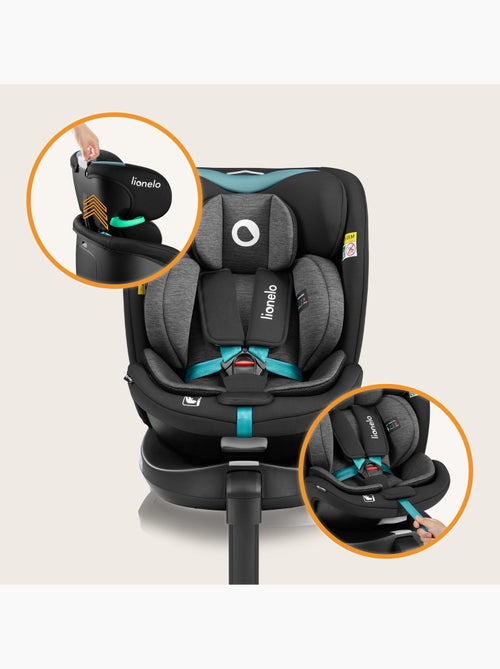 Seggiolino auto LIONELO 360° Navy i-Size - ISOFIX - Rivestimento ventilato - 40-150 cm - 0+/1/2/3 - Kiabi