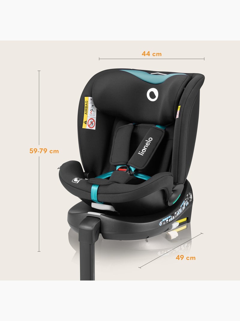 Seggiolino auto LIONELO 360° Navy i-Size - ISOFIX - Rivestimento ventilato - 40-150 cm - 0+/1/2/3 Nero Blu - Kiabi