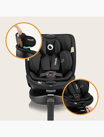 Seggiolino auto LIONELO 360° Navy i-Size - ISOFIX - Rivestimento ventilato - 40-150 cm - 0+/1/2/3